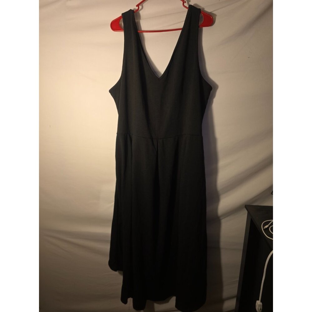 New Whimsygoth Witchy Goth Women’s Fit Flare Black Dress V-neck Plus 3X Fairy - Picture 3 of 3